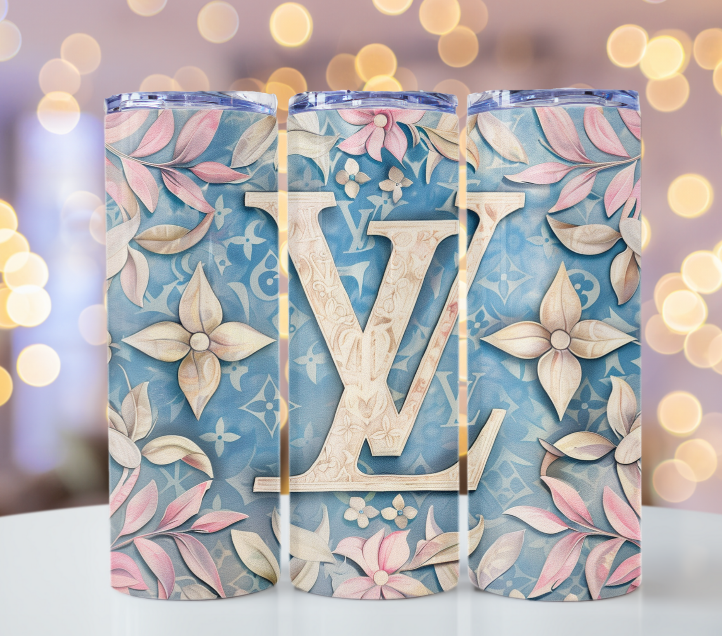 Pastel Floral Flower Tumbler wrap Designs Sublimation Chic Louis Vuitton 20oz Tumbler Wrap Designs PNG – Fashion Tumbler Perfect with Pattern Wallpaper