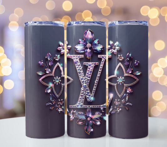 Crystal Purple Gold Monogram PNG, Tumbler Wrap,3D TUMBLER WRAP,Inflated Tumbler Png,luxury tumbler,PNG bundle, Tumbler,Sublimation Designs,Etsy Tumbler  Fashion Tumbler