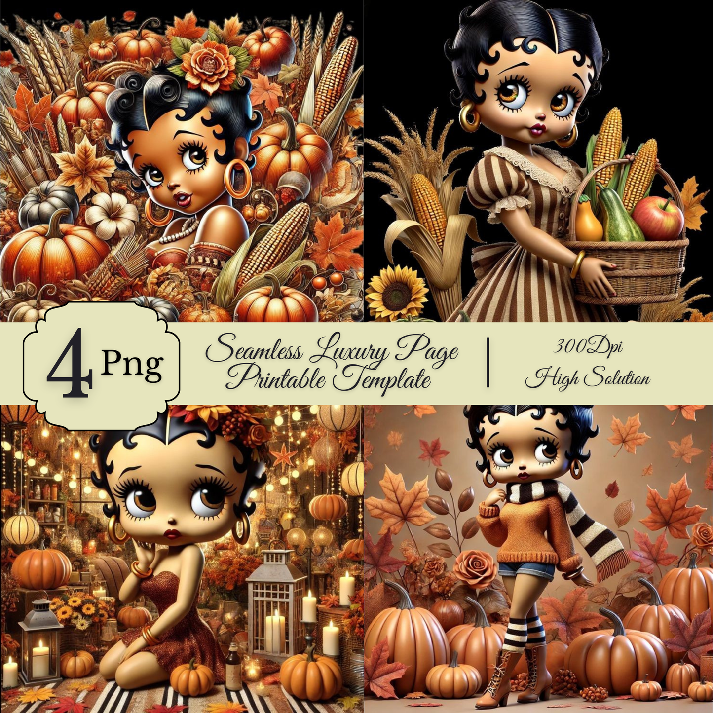 Betty Boop Digital Art Collection - Timeless Vintage Charm