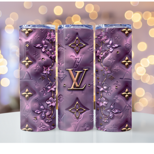 luxurytumblerwapcom Metallic Beige 20oz Skinny Tumbler Wrap Printable PNG Wallpaper Louis Vuitton tumbler wrap sublimation Coach