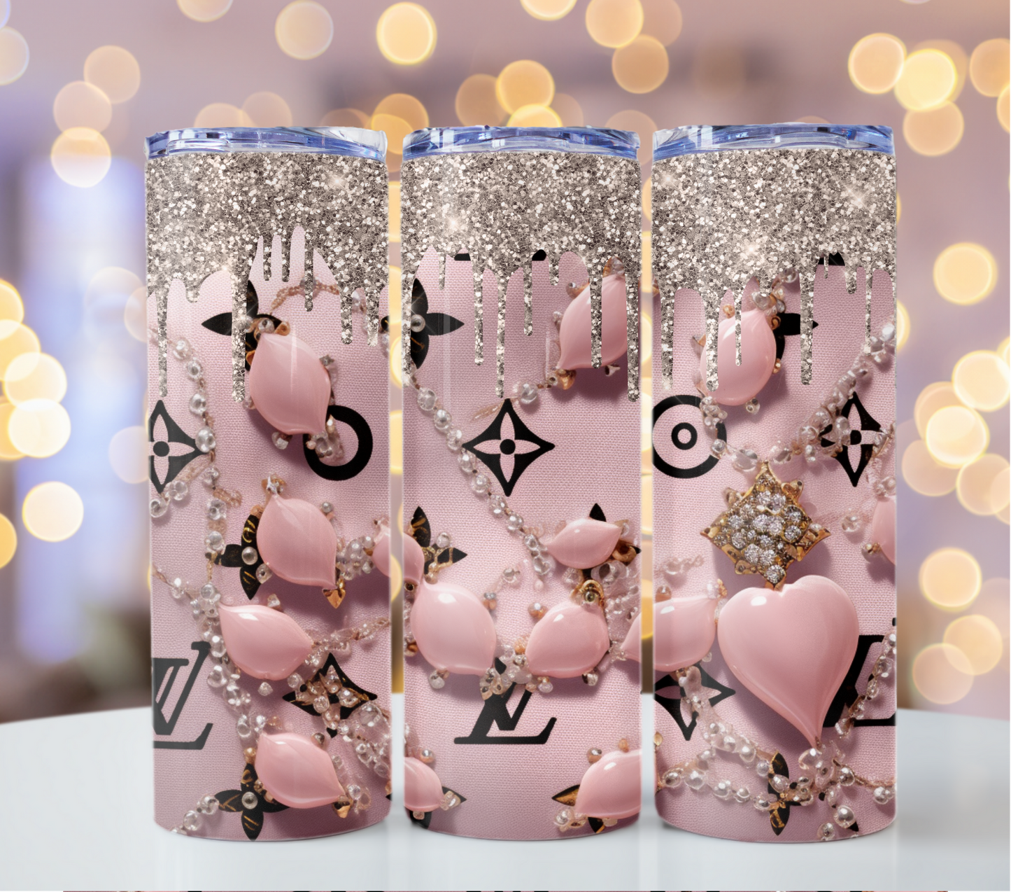 4PNG Bundle Sparkle Glitter Drips 20oz Skinny Louis Vuitton Tumbler Wrap Fashion Tumbler Wrap Luxury Tumbler Wrap Glitter Tumbler Wrap