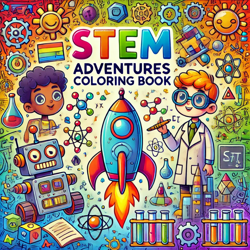 p 14pages STEM Adventures Coloring Book: Fun with Science, Technology, Engineering & Math!