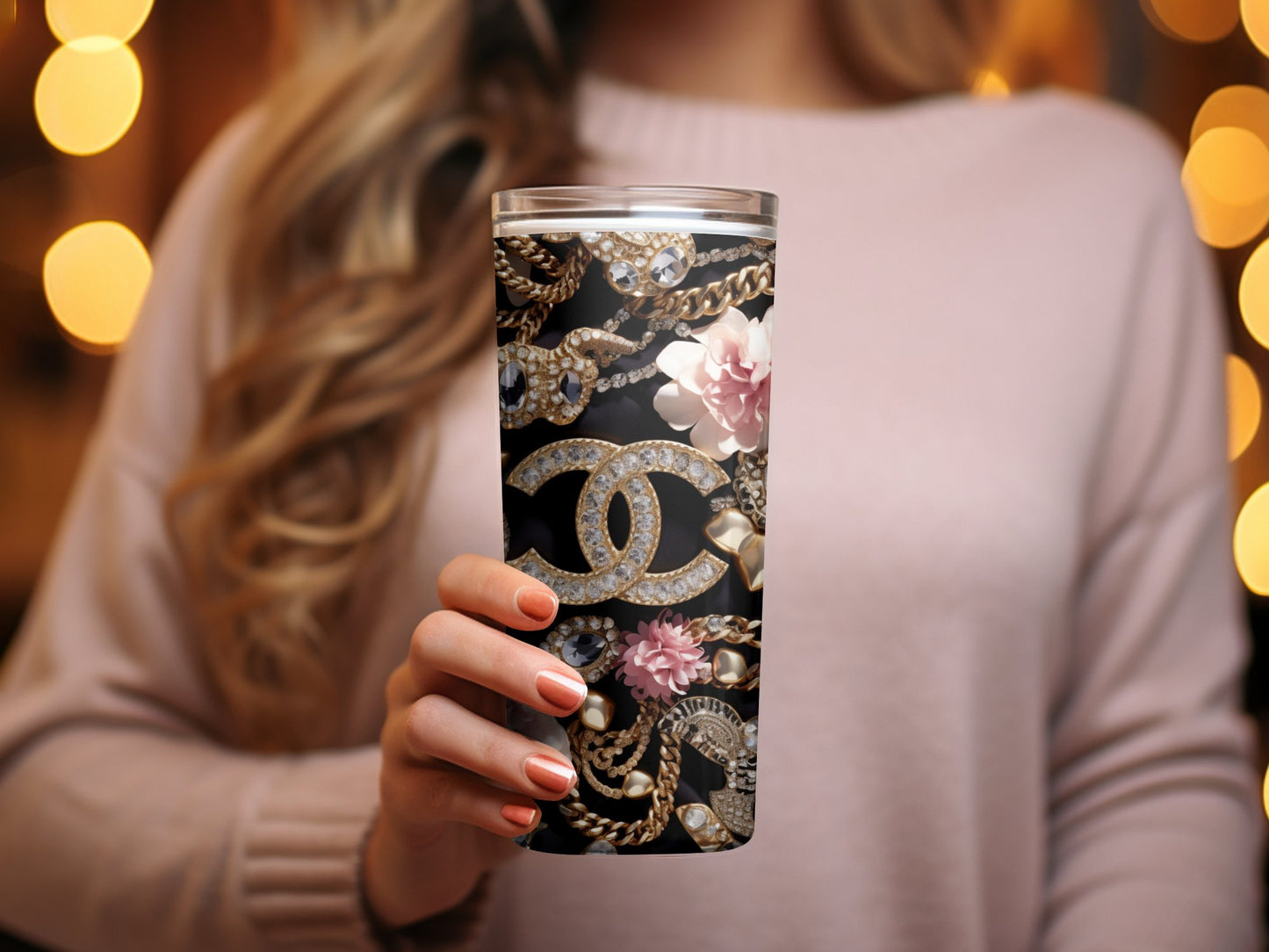 Chanel Tumbler Wrap Fashion Tumbler Wrap Luxury Tumbler Wrap Glitter Tumbler Wrap