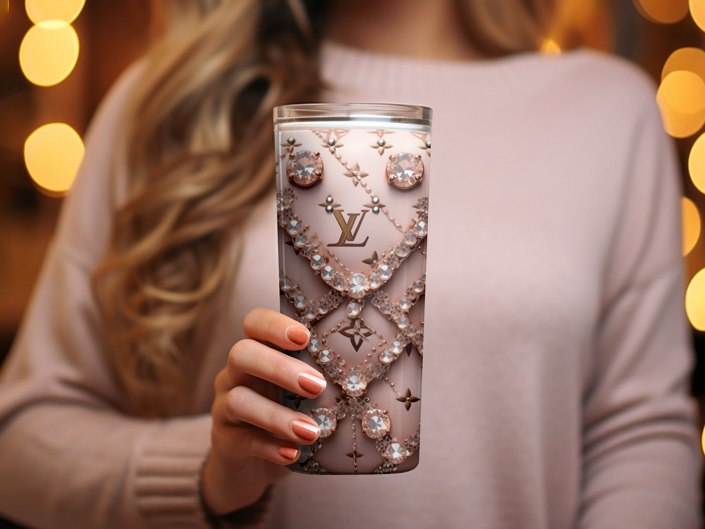 Louis Vuitton Tumbler Wrap Fashion Tumbler Wrap Luxury Tumbler Wrap Glitter Tumbler Wrap