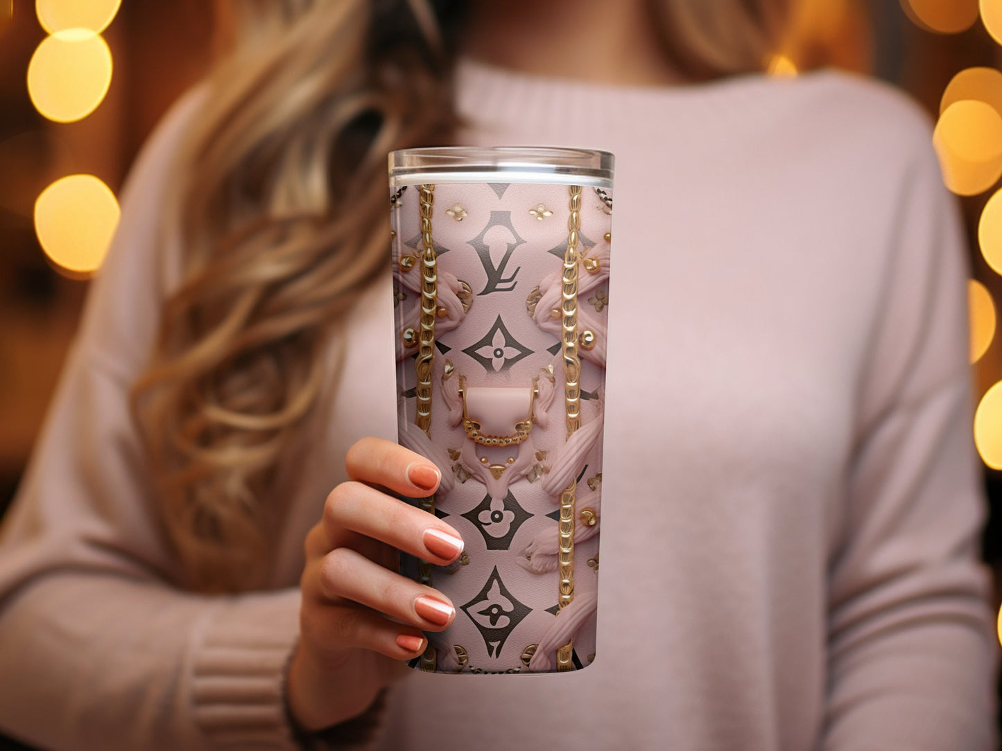 Louis Vuitton Tumbler Wrap Fashion Tumbler Wrap Luxury Tumbler Wrap Glitter Tumbler Wrap