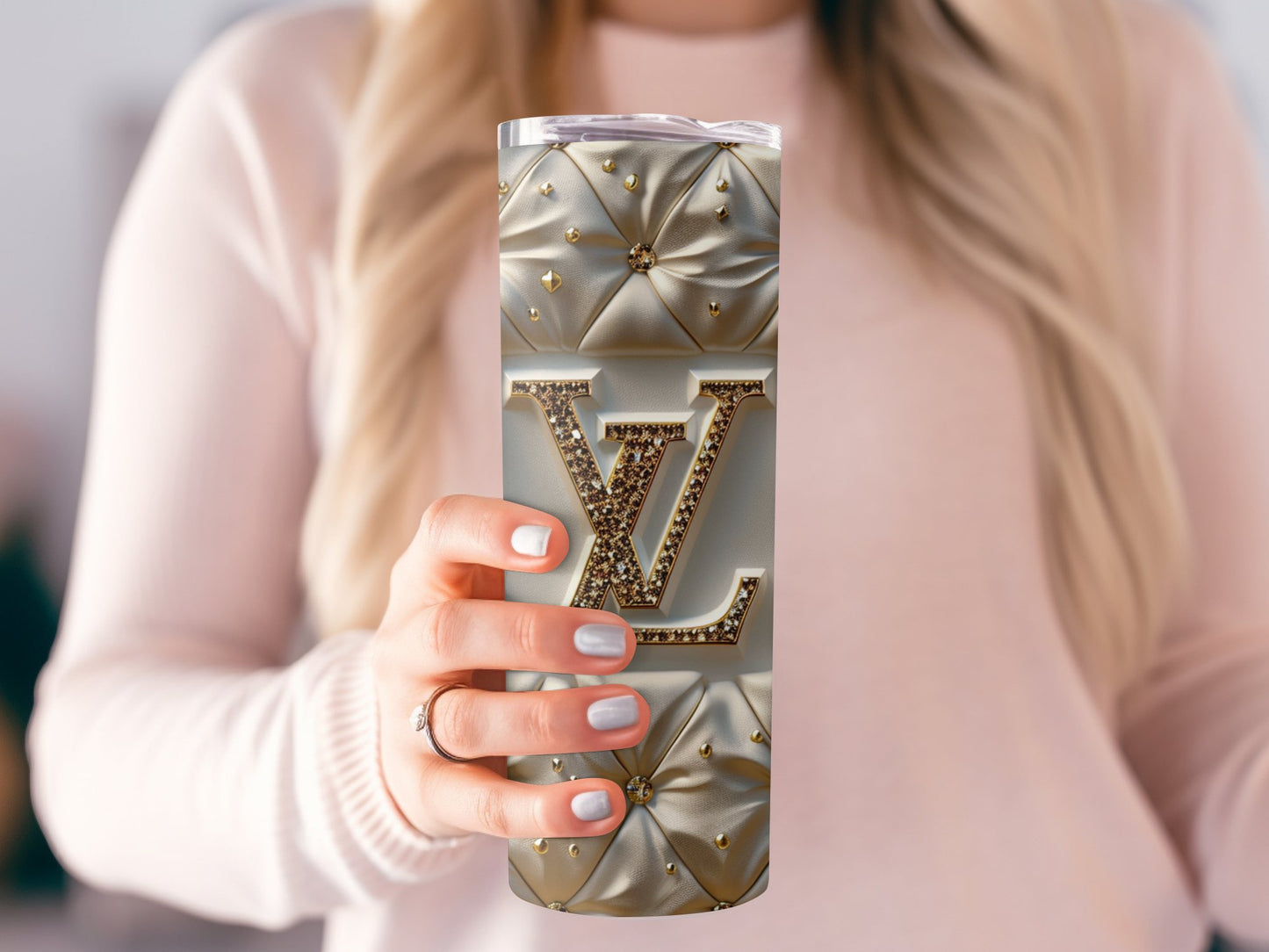 Beige Gold Louis Vuitton Tumbler Wrap Lv Seamless Pattern Louis Vuitton Tumbler Wrap Fashion Tumbler Wrap