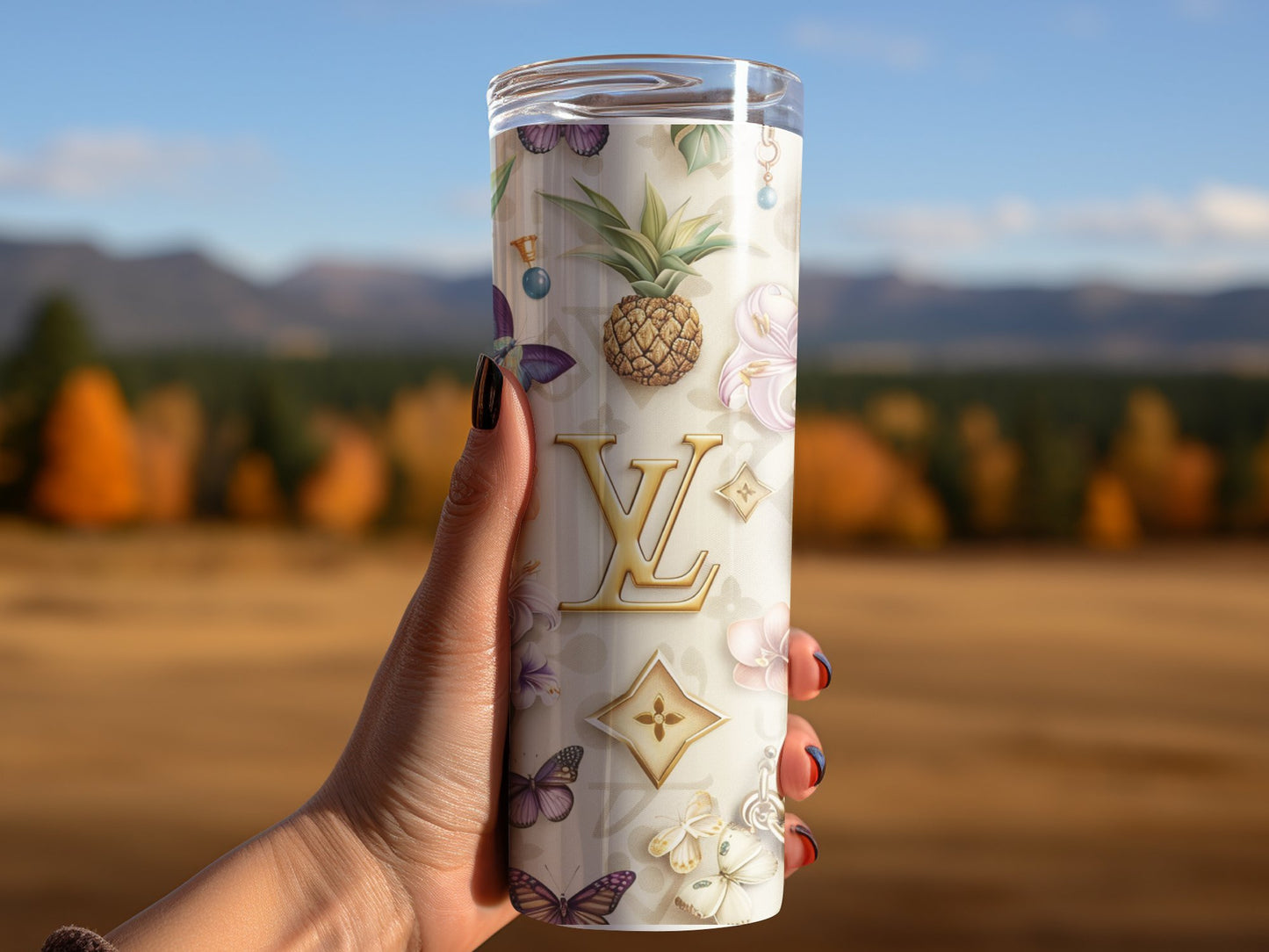 Pastel Fruit Tumbler Wrap Louis Vuitton Tumbler Wrap Lv Seamless Pattern Louis Vuitton Tumbler Wrap Fashion Tumbler Wrap