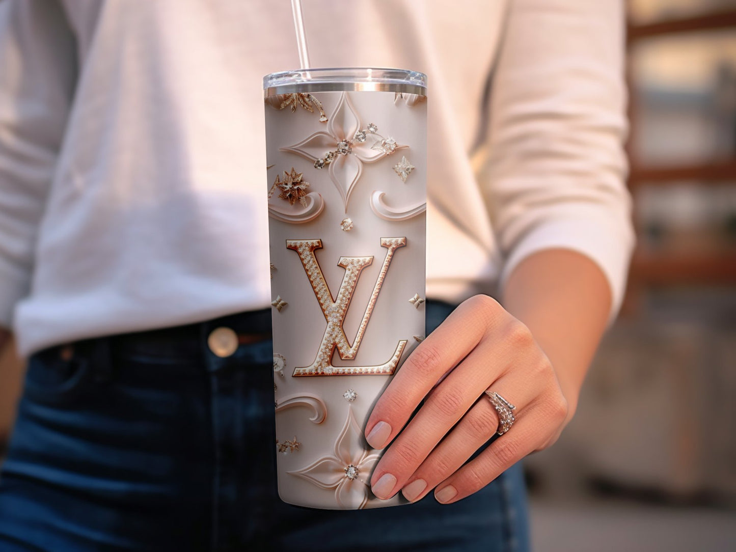 20oz Skinny Tumbler Wrap PNG For Sublimation Fashion Tumbler Wrap Glitter Tumbler Wrap