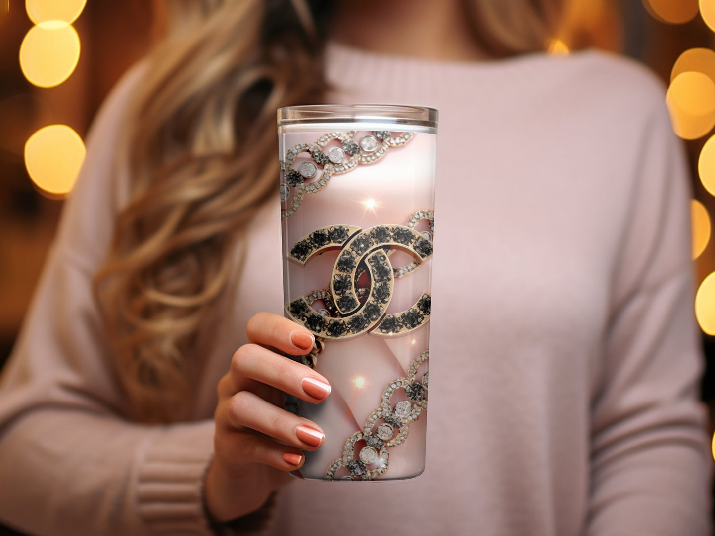 Chanel Tumbler Wrap Fashion Tumbler Wrap Luxury Tumbler Wrap Glitter Tumbler Wrap