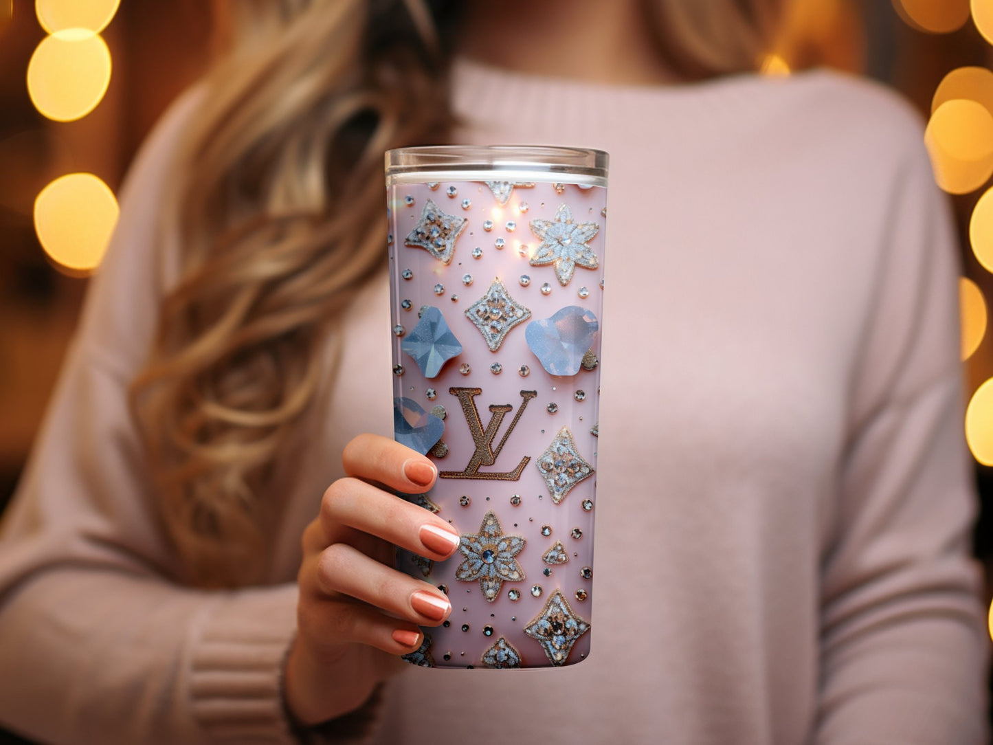 Lv Png Tumbler Wrap Fashion Tumbler Wrap Luxury Tumbler Wrap Glitter Tumbler Wrap