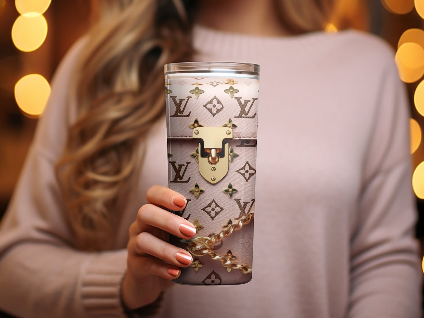 Lv Tumbler Wrap Fashion Tumbler Wrap Luxury Tumbler Wrap Glitter Tumbler Wrap