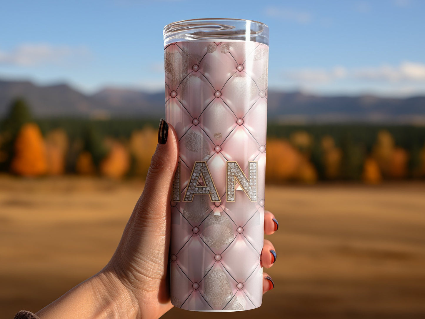 Metallic Pink Gold Tumbler Wrap Chanel Tumbler Wrap Glitter Seamless Pattern Tumbler Wrap Fashion Tumbler Wrap