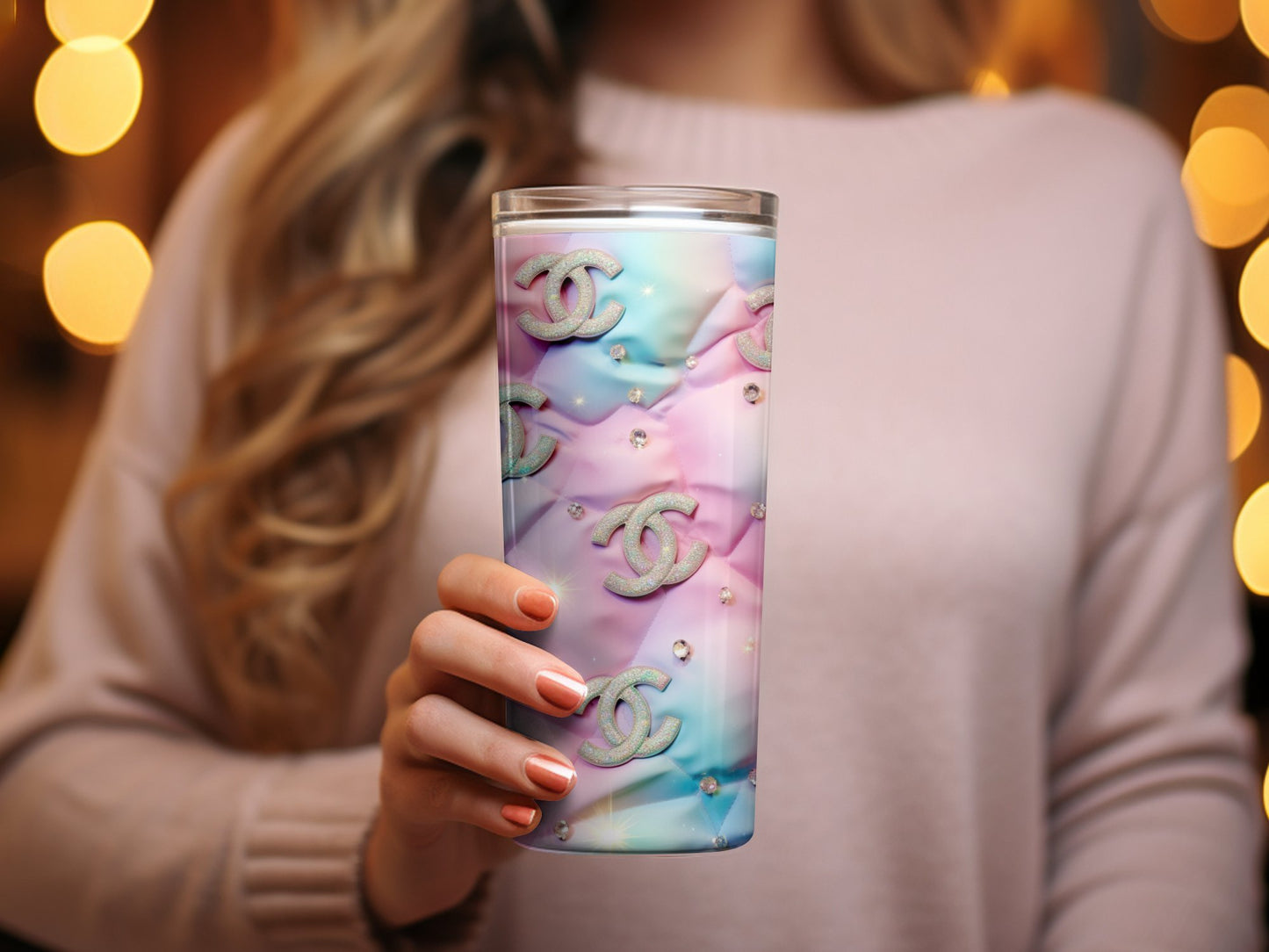 Chanel Tumbler Wrap Fashion Tumbler Wrap Luxury Tumbler Wrap Glitter Tumbler Wrap