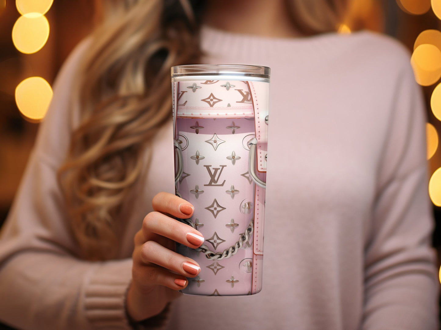 Lv Tumbler Wrap Fashion Tumbler Wrap Luxury Tumbler Wrap Glitter Tumbler Wrap