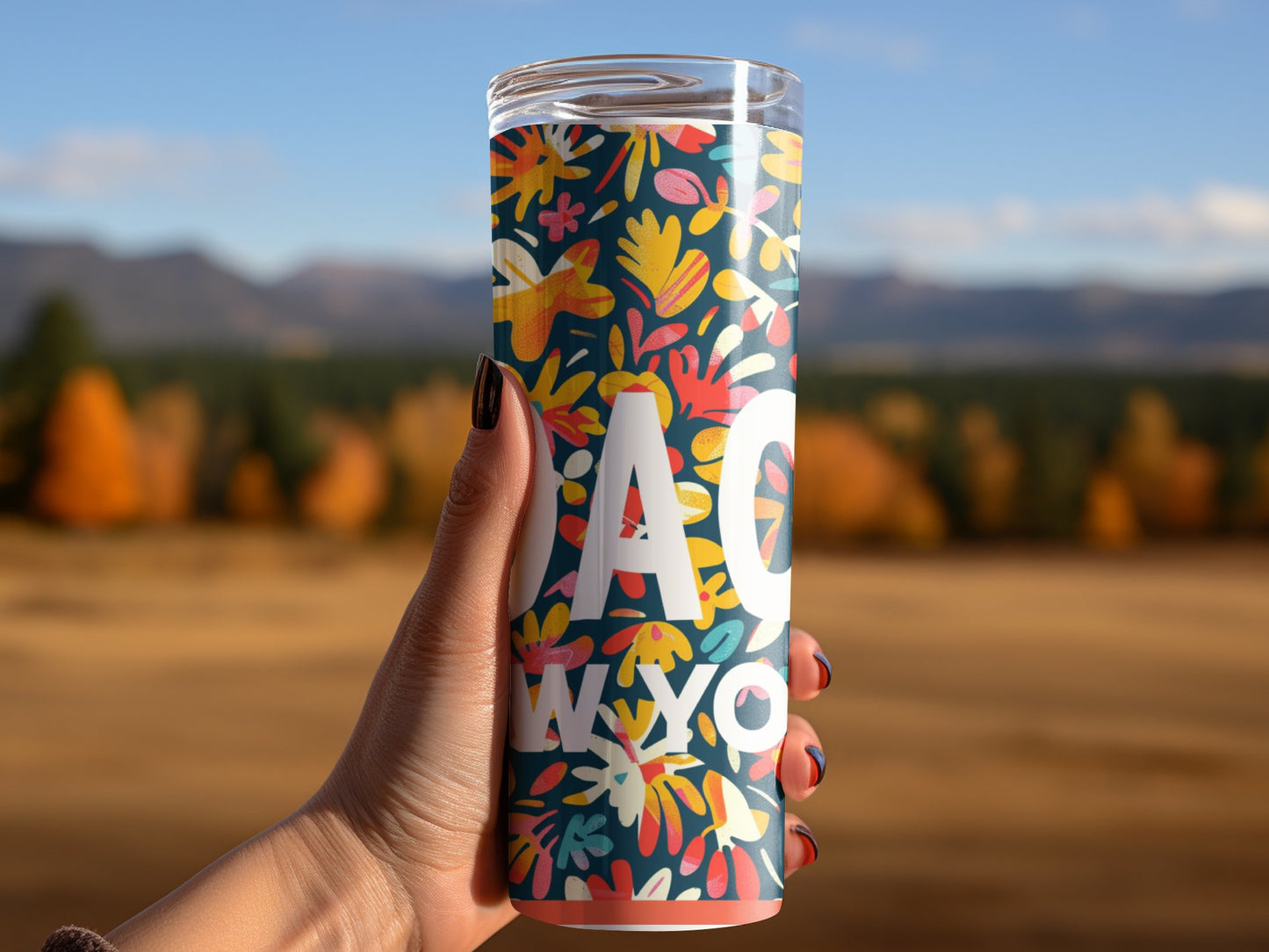 Rainbow Flower Coach Tumbler Wrap Logo Tumbler Wrap Glitter Seamless Pattern Tumbler Wrap Fashion Tumbler Wrap