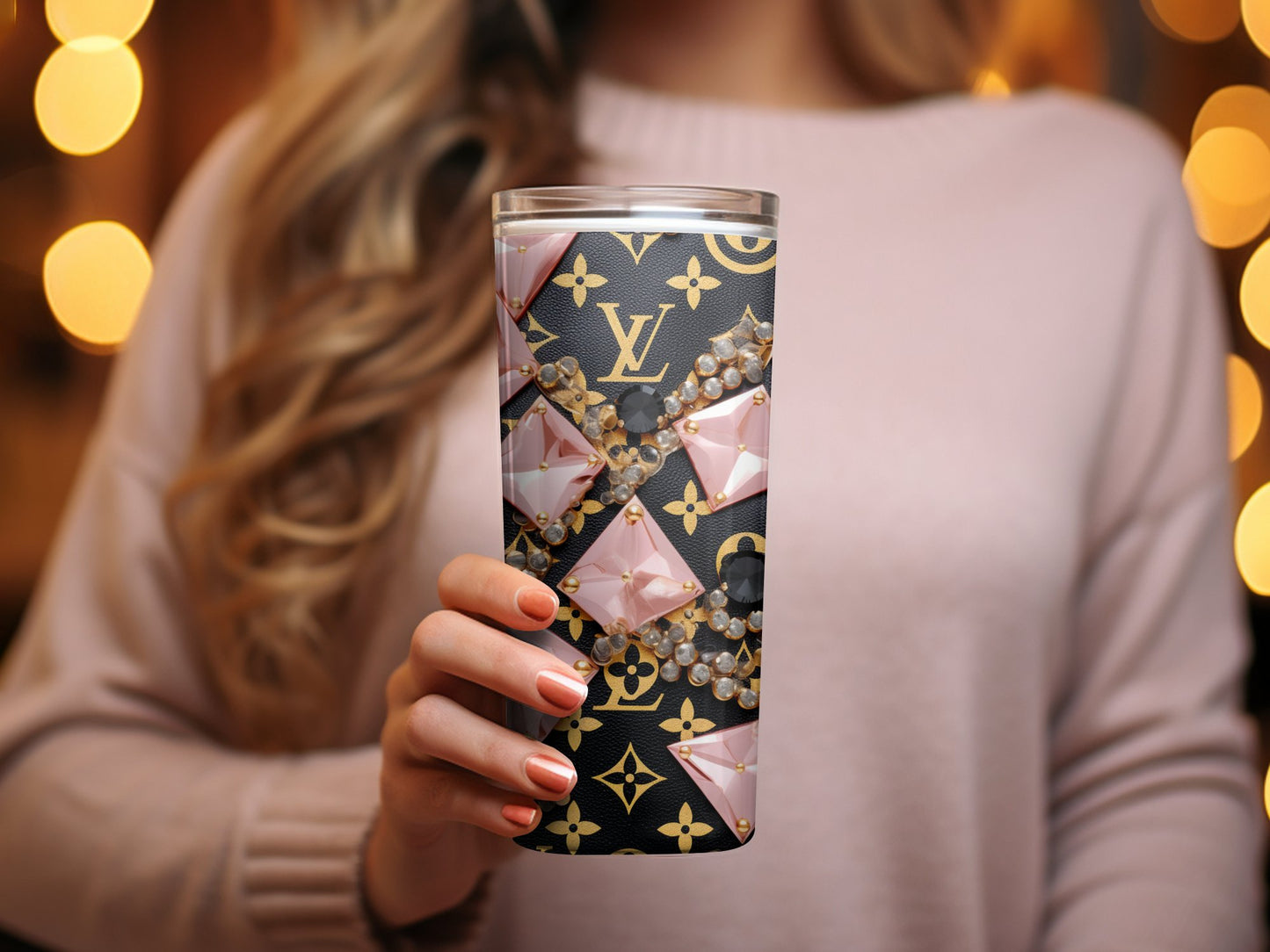 Louis Vuitton Tumbler Wrap Fashion Tumbler Wrap Luxury Tumbler Wrap Glitter Tumbler Wrap