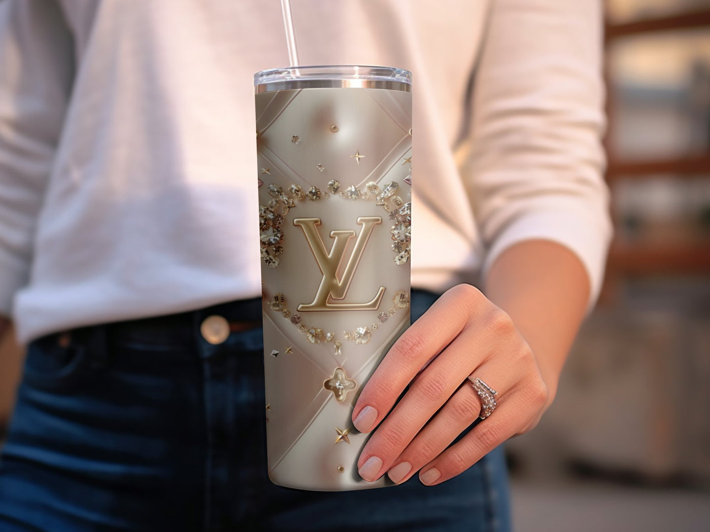 Beige Pastel Pink Louis Vuitton Tumbler Wrap Lv Seamless Pattern Louis Vuitton Tumbler Wrap Fashion Tumbler Wrap