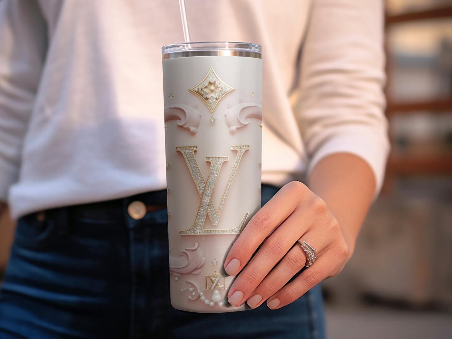 Pink Gold Louis Vuitton Tumbler Wrap Lv Seamless Pattern Louis Vuitton Tumbler Wrap Fashion Tumbler Wrap