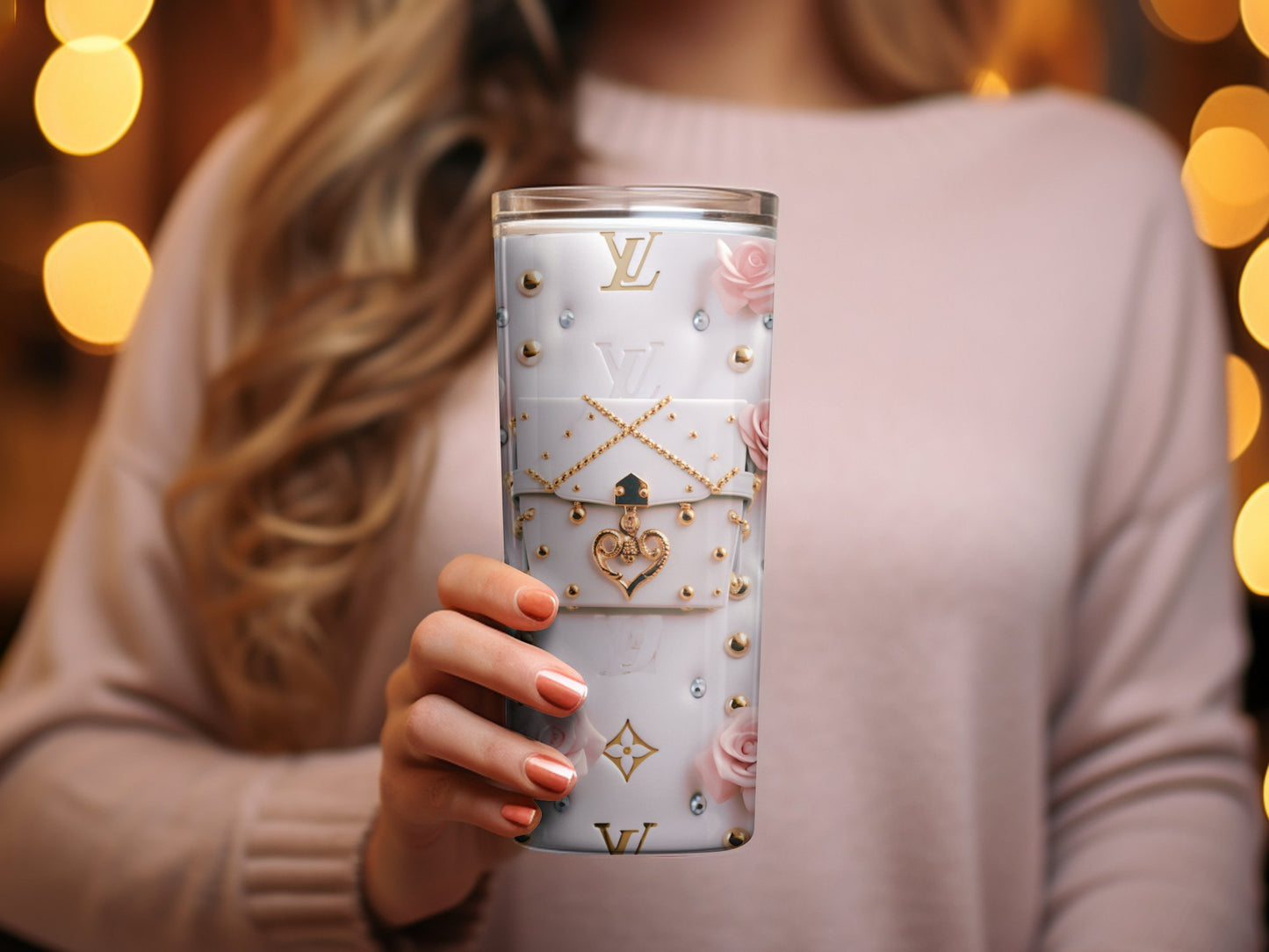 Louis Vuitton Tumbler Wrap Fashion Tumbler Wrap Luxury Tumbler Wrap Glitter Tumbler Wrap