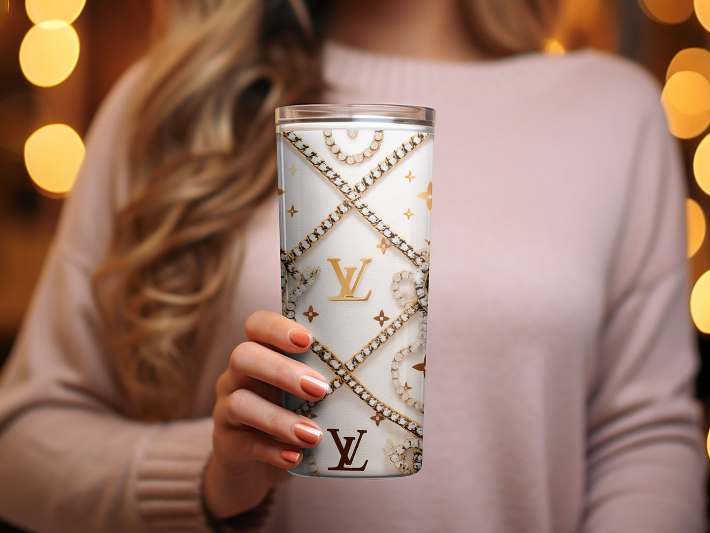 Louis Vuitton Tumbler Wrap Fashion Tumbler Wrap Luxury Tumbler Wrap Glitter Tumbler Wrap