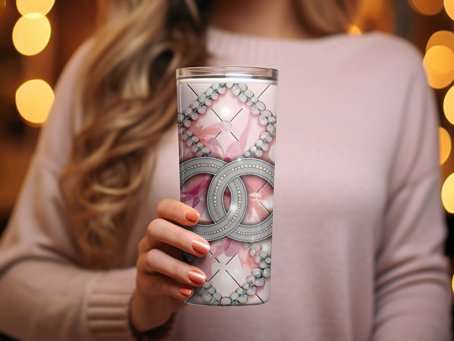 Chanel Tumbler Wrap Fashion Tumbler Wrap Luxury Tumbler Wrap Glitter Tumbler Wrap