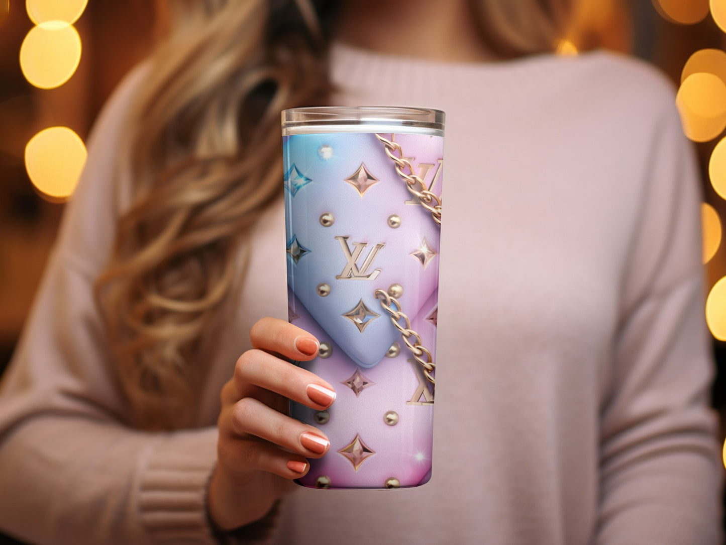 Lv Tumbler Wrap Fashion Tumbler Wrap Luxury Tumbler Wrap Glitter Tumbler Wrap