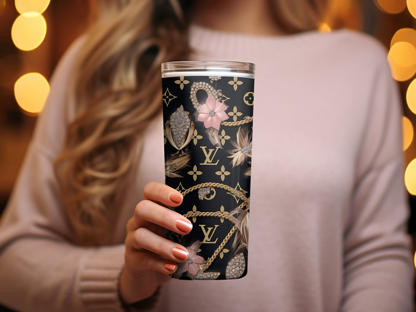 Lv Png Tumbler Wrap Fashion Tumbler Wrap Luxury Tumbler Wrap Glitter Tumbler Wrap