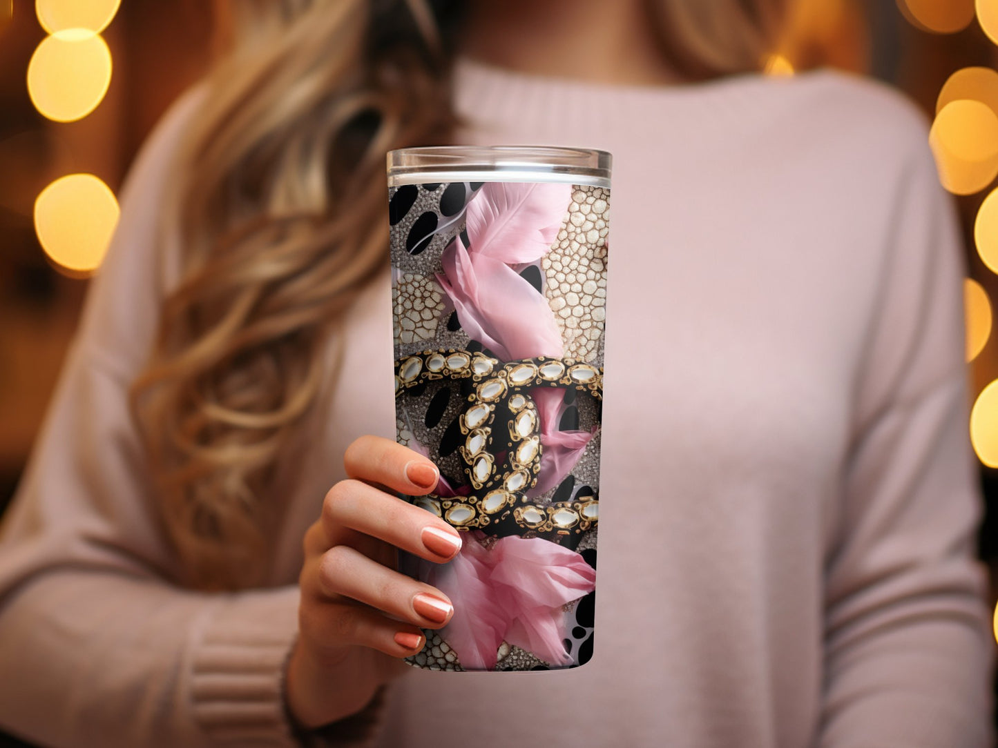 Chanel Tumbler Wrap Fashion Tumbler Wrap Luxury Tumbler Wrap Glitter Tumbler Wrap