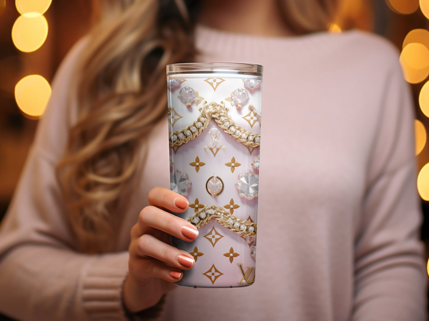 Louis Vuitton Tumbler Wrap Fashion Tumbler Wrap Luxury Tumbler Wrap Glitter Tumbler Wrap