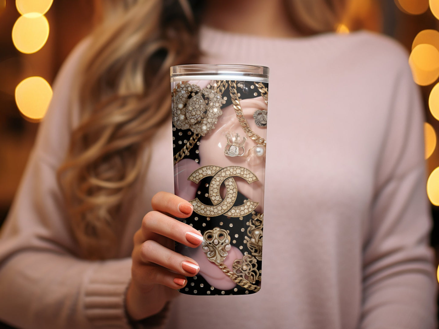 Chanel Tumbler Wrap Fashion Tumbler Wrap Luxury Tumbler Wrap Glitter Tumbler Wrap