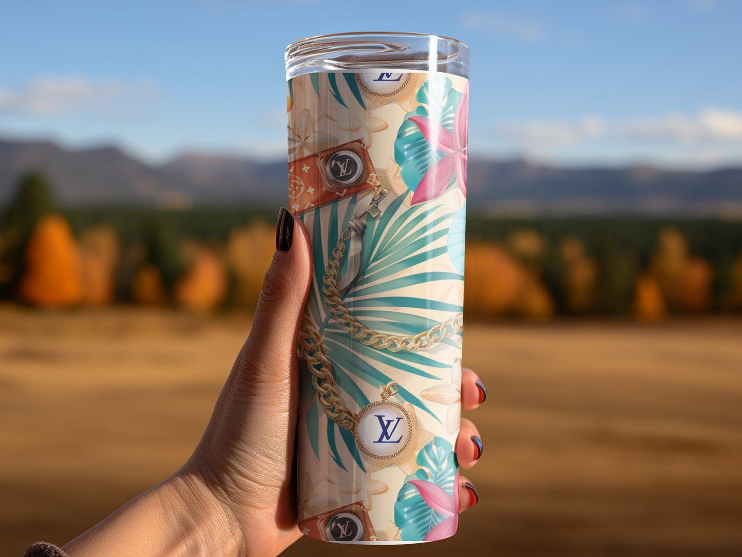 Summer Elements Tumbler Wrap Chanel Tumbler Wrap Glitter Seamless Pattern Tumbler Wrap Fashion Tumbler Wrap