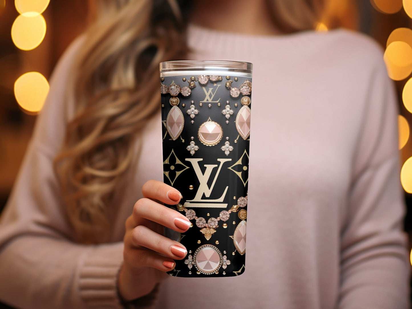 Louis Vuitton Tumbler Wrap Fashion Tumbler Wrap Luxury Tumbler Wrap Glitter Tumbler Wrap