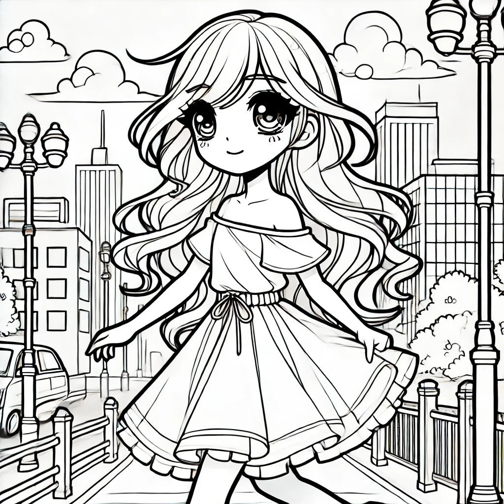 Anime Coloring Book—a delightful collection of 10 unique anime-style pages designed for artists and anime lovers of all ages!