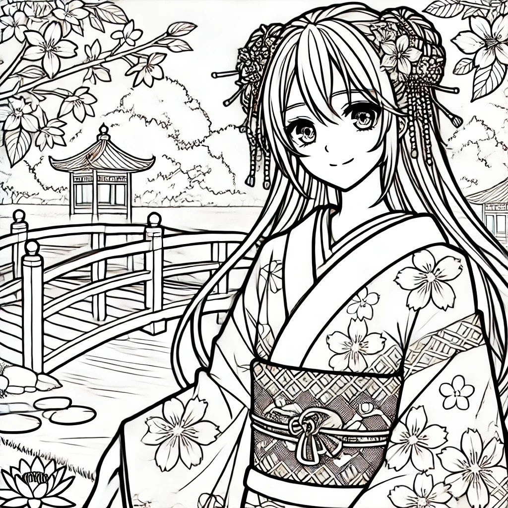 Anime Coloring Book—a delightful collection of 10 unique anime-style pages designed for artists and anime lovers of all ages!