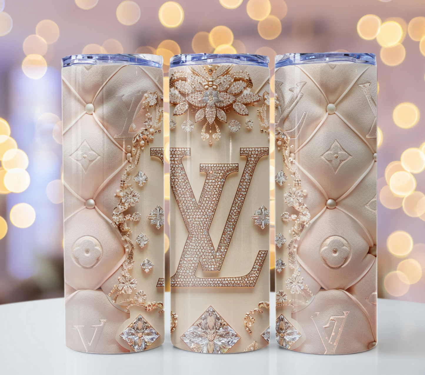 Crystal Beige 20oz Skinny Lv PNG Louis Vuitton Tumbler Wrap Fashion Tumbler Wrap Luxury Tumbler Wrap Glitter Tumbler Wrap