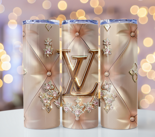 Beige Gold Louis Vuitton Tumbler Wrap Lv Seamless Pattern Louis Vuitton Tumbler Wrap Fashion Tumbler Wrap