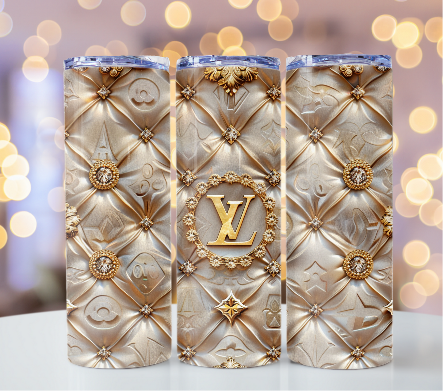 Beige Gold Louis Vuitton Tumbler Wrap Lv Seamless Pattern Louis Vuitton Tumbler Wrap Fashion Tumbler Wrap