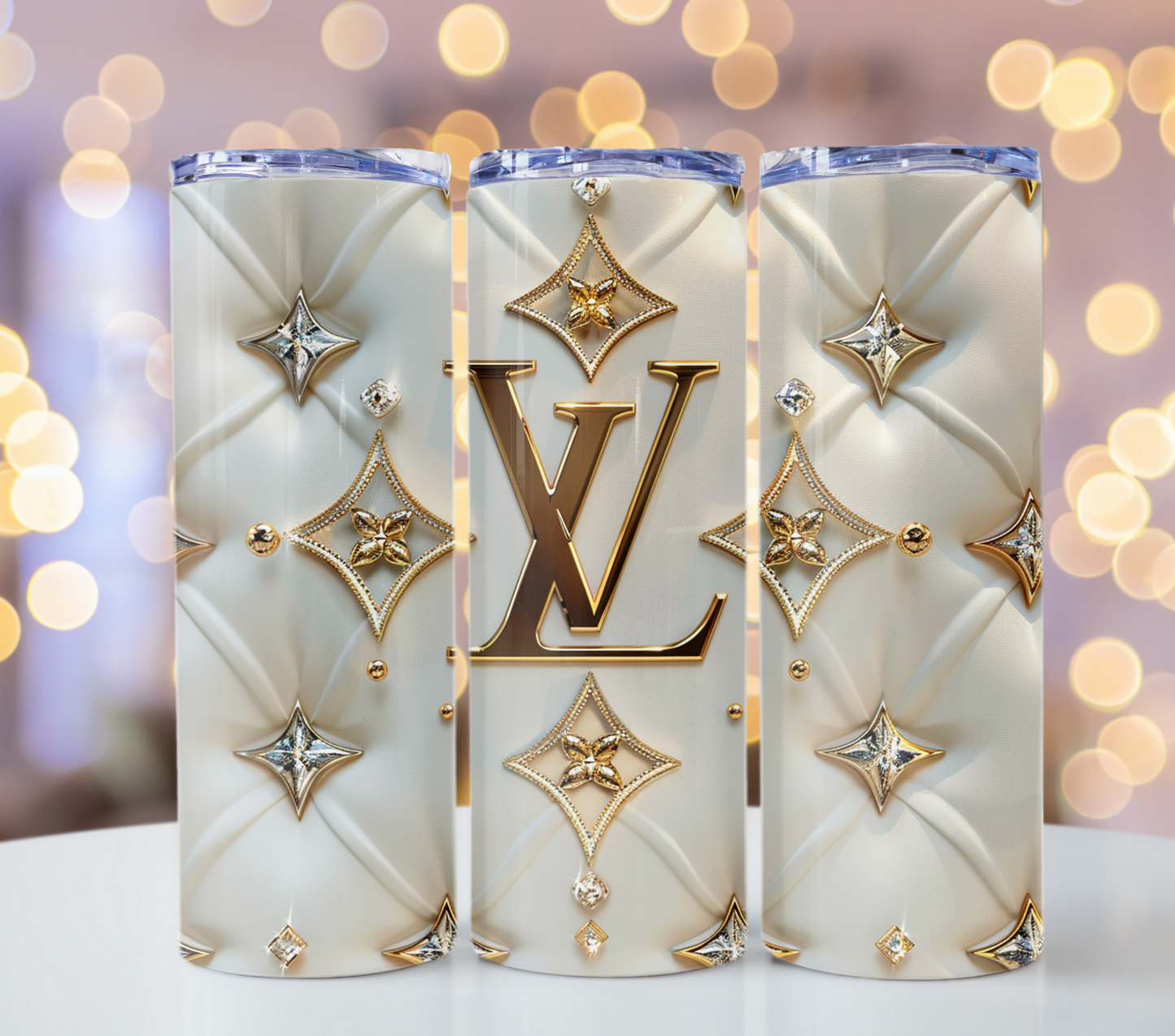 Metallic Beige Gold Lv Logo  Gold Tumbler Wraps 20 oz, Fashion Luxury Logo Tumbler Wrap Png Bundle, Tumbler Design,Digital Download PNG,Logo Brand Tumbler , 20oz Skinny , Tumbler Wrap Bundle Designs