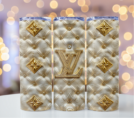 Beige Gold Louis Vuitton Tumbler Wrap Lv Seamless Pattern Louis Vuitton Tumbler Wrap Fashion Tumbler Wrap