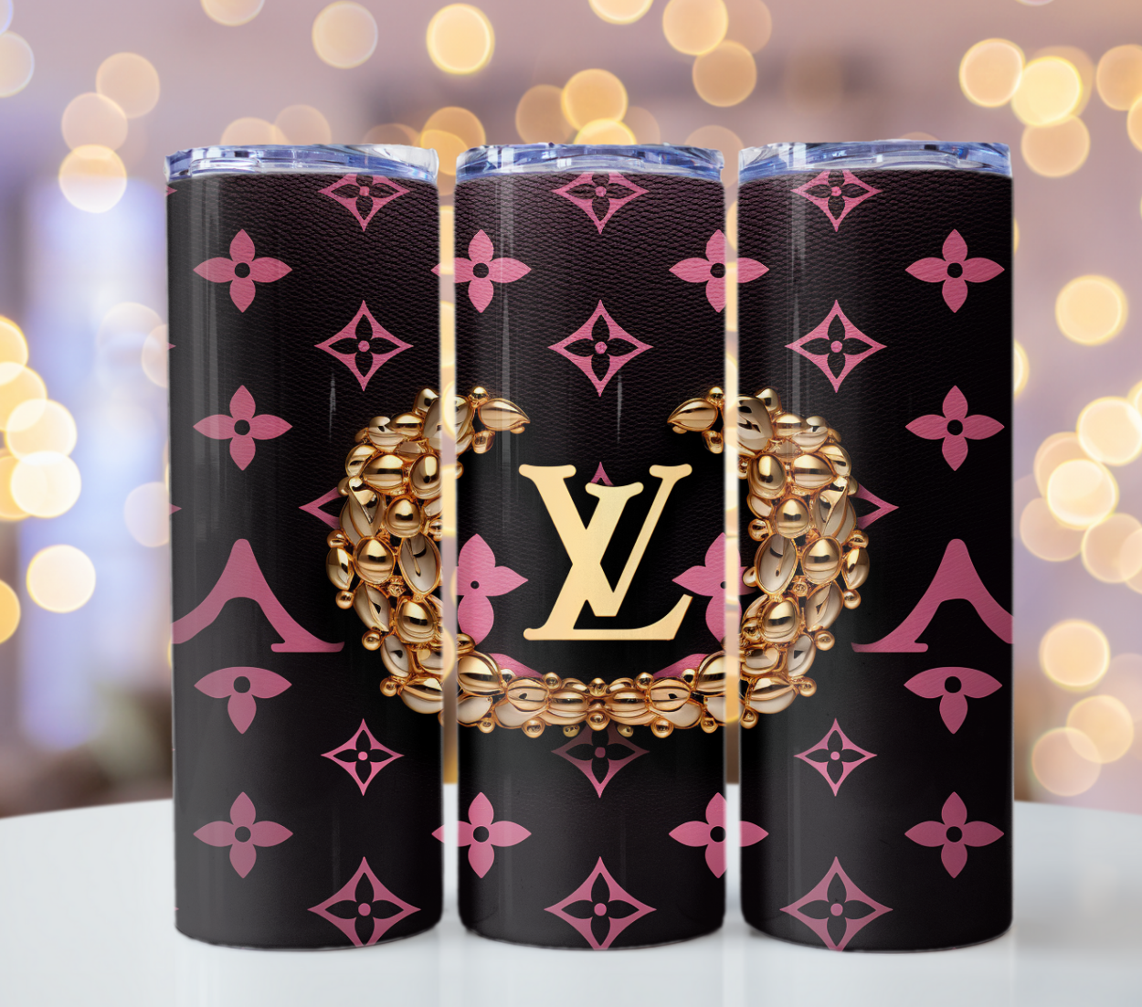 Pcs. 12PNG Bundle Sparkle Flower Gold Logo 20oz Skinny Louis Vuitton Tumbler Wrap Fashion Tumbler Wrap Luxury Tumbler Wrap Glitter Tumbler Wrap Chanel Tumbler Wrap